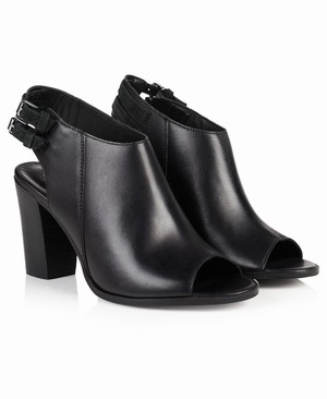 Superdry Wren Sling Back Heel Női Cipő Fekete | XVSBD6014